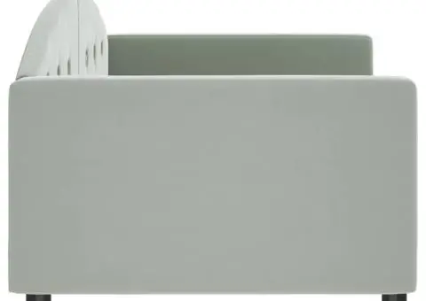 Cadru de pat, gri deschis, 90x200 cm, catifea - 4/5