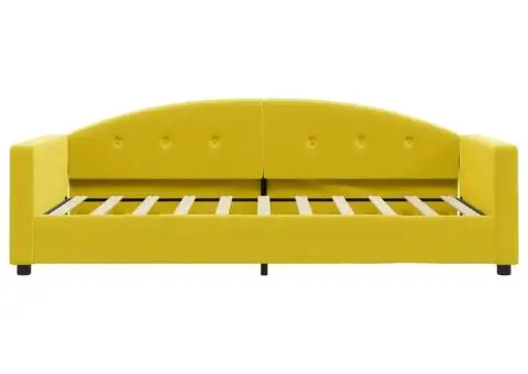 Pat de zi, galben, 80x200 cm, catifea - 3/5