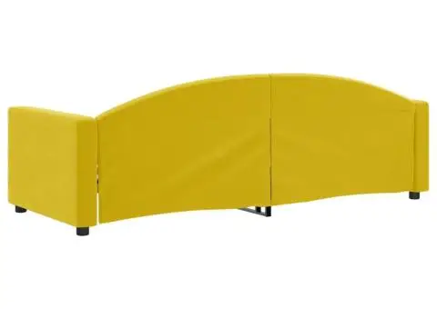 Pat de zi, galben, 80x200 cm, catifea - 5/5