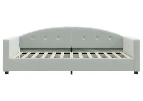 Cadru de pat, gri deschis, 100x200 cm, catifea - 3/5