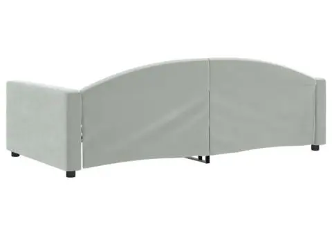 Cadru de pat, gri deschis, 100x200 cm, catifea - 5/5