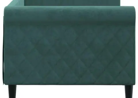 Cadru de pat, verde închis, 80x200 cm, catifea - 4/5