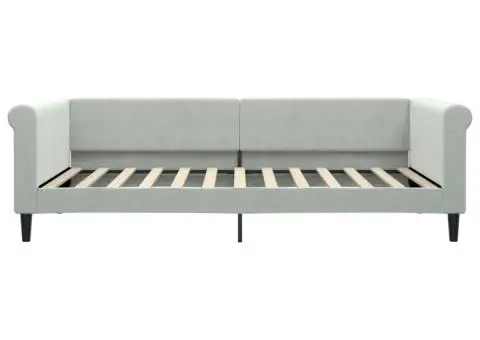 Cadru de pat, gri deschis, 100x200 cm, catifea - 3/5