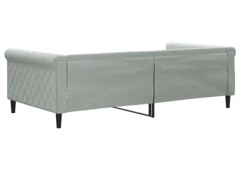 Cadru de pat, gri deschis, 100x200 cm, catifea - 5/5