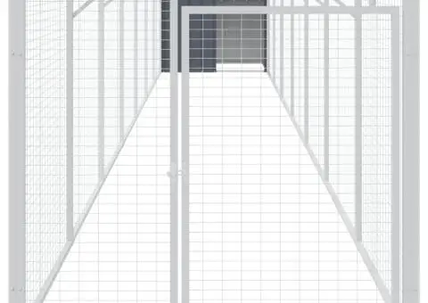 Cușcă câine cu acoperiș antracit 117x813x123 cm oțel galvanizat - 3/5