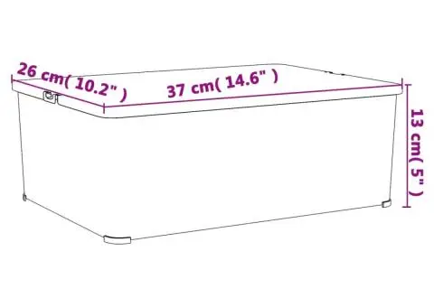 Cutii de depozitare din plastic, 6 buc., 10 L, stivuibile - 5/5