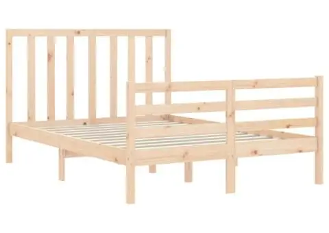Cadru de pat fără saltea, 120x200 cm, lemn masiv pin - 5/5