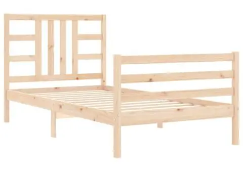 Cadru pat fără saltea, 100x200 cm, lemn masiv pin - 5/5