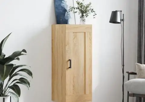 Dulap de perete, stejar sonoma, 34,5x34x90 cm, lemn prelucrat - 3/5