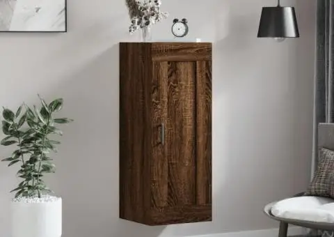 Dulap de perete, maro stejar, 34,5x34x90 cm, lemn prelucrat - 3/5