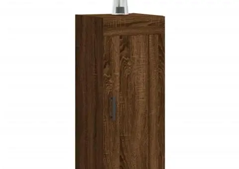 Dulap de perete, maro stejar, 34,5x34x90 cm, lemn prelucrat - 4/5