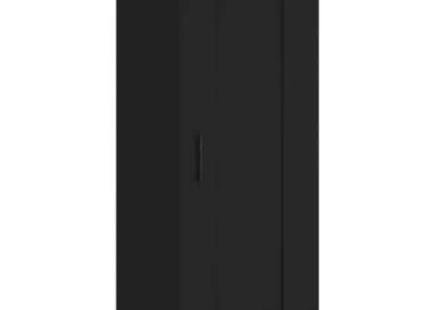 Dulap de perete, negru, 34,5x34x90 cm, lemn prelucrat - 2/5