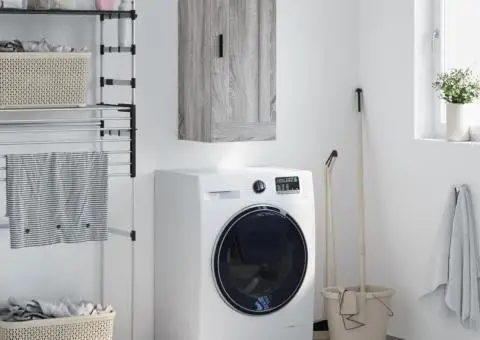 Dulap de perete, gri sonoma, 34,5x34x90 cm, lemn prelucrat - 1/5