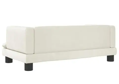 Canapea pentru copii, crem, 80x45x30 cm, catifea - 5/5