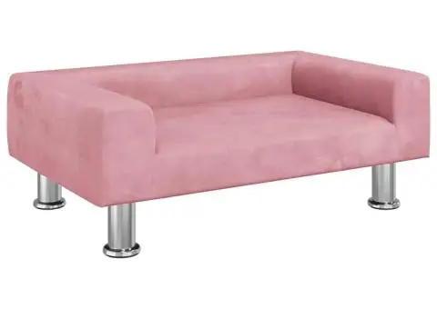Canapea pentru copii, roz, 70x45x26,5 cm, catifea - 2/5