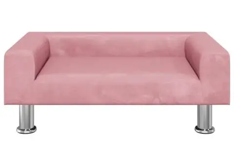 Canapea pentru copii, roz, 70x45x26,5 cm, catifea - 3/5