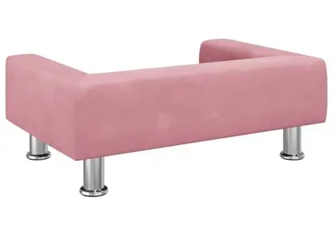 Canapea pentru copii, roz, 70x45x26,5 cm, catifea - 5/5