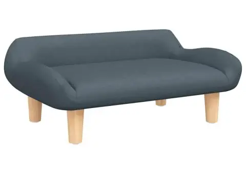 Canapea pentru copii, gri închis, 70x40x24 cm, material textil - 2/5