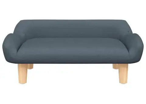 Canapea pentru copii, gri închis, 70x40x24 cm, material textil - 3/5