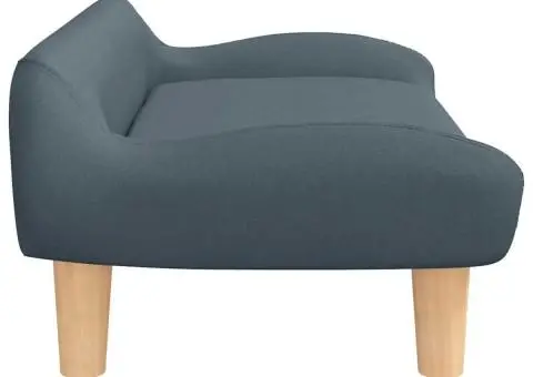 Canapea pentru copii, gri închis, 70x40x24 cm, material textil - 4/5