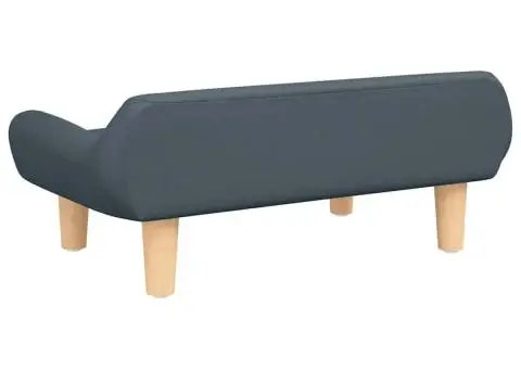 Canapea pentru copii, gri închis, 70x40x24 cm, material textil - 5/5