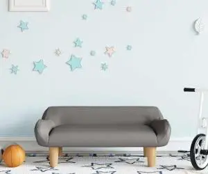 vidaXL Canapea pentru copii, gri taupe, 70x40x24 cm, material textil