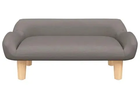 Canapea pentru copii, gri taupe, 70x40x24 cm, material textil - 3/5