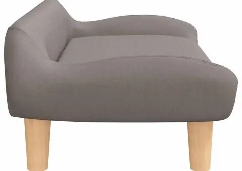 Canapea pentru copii, gri taupe, 70x40x24 cm, material textil - 4/5