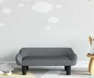 vidaXL Canapea pentru copii, gri închis, 70x40x24 cm, catifea