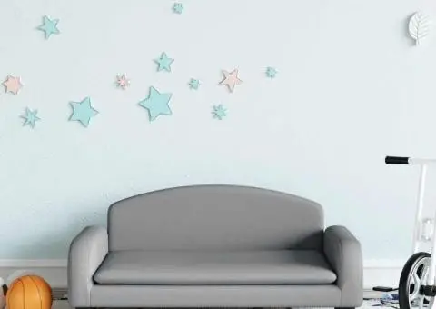 Canapea pentru copii, gri, 70x45x30 cm, material textil - 1/5