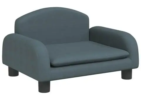 Canapea pentru copii, gri închis, 50x40x30 cm, material textil - 2/5