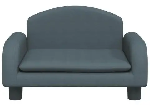 Canapea pentru copii, gri închis, 50x40x30 cm, material textil - 3/5