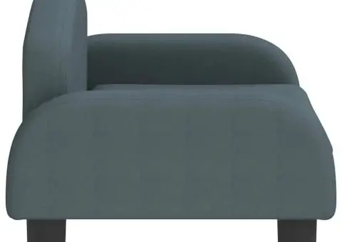 Canapea pentru copii, gri închis, 50x40x30 cm, material textil - 4/5