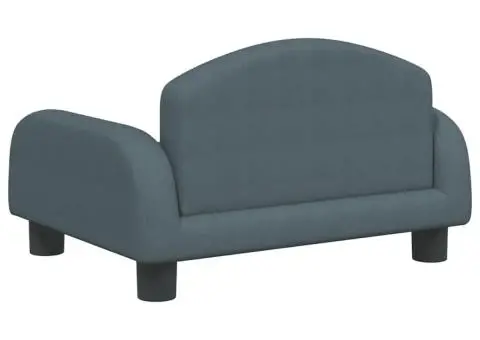 Canapea pentru copii, gri închis, 50x40x30 cm, material textil - 5/5