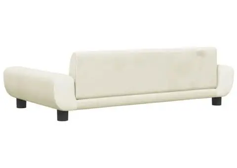 Canapea pentru copii, crem, 100x54x33 cm, catifea - 5/5