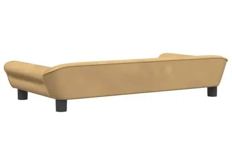 Canapea pentru copii, maro, 100x50x26 cm, catifea - 5/5