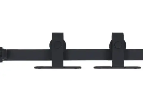Set glisare ușă mini pentru dulap, oțel carbon, 122 cm - 3/5