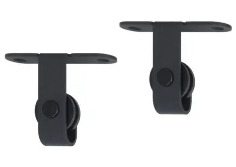 Set glisare ușă mini pentru dulap, oțel carbon, 122 cm - 4/5