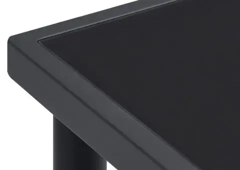 Set mobilier de grădină, 7 piese, negru, oțel și textilenă - 5/5