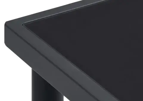 Set mobilier de grădină, 5 piese, negru, oțel și textilenă - 5/5