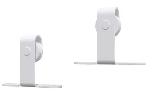 Set glisare mini ușă pentru dulap, alb, oțel carbon, 200 cm - 5/5