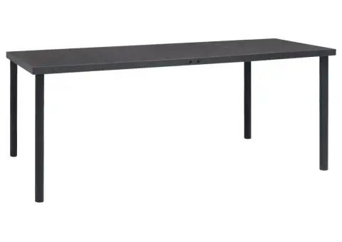 Set mobilier de grădină, 7 piese, negru, oțel și textilenă - 4/5