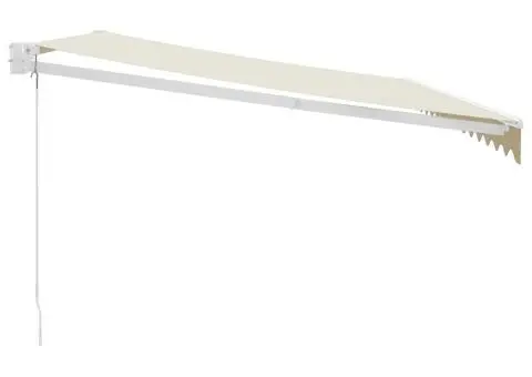 Copertină retractabilă, crem, 4x3 m, textil și aluminiu - 4/5