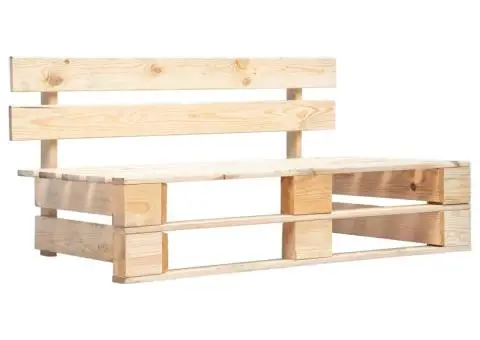 Canapea din paleți de grădină, cu perne nisipii, lemn de pin - 3/5