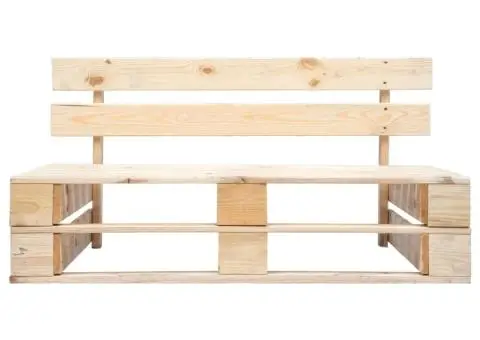 Canapea din paleți de grădină, cu perne nisipii, lemn de pin - 4/5