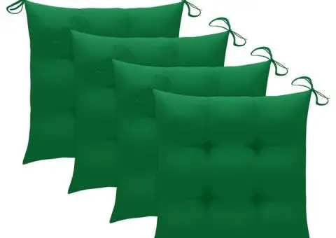 Scaune de exterior cu perne, 4 buc., lemn masiv de acacia - 4/5