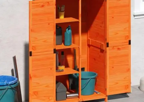 Șopron scule de grădină maro 83x57x140 cm lemn masiv de pin - 1/5