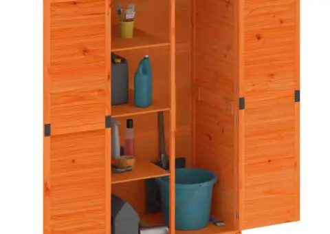 Șopron scule de grădină maro 83x57x140 cm lemn masiv de pin - 3/5