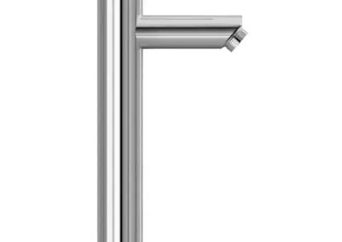 Chiuvetă baie, robinet și scurgere tip push, maro sticlă călită - 4/5