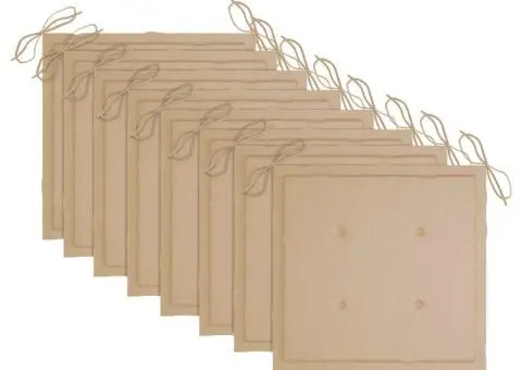 Scaune de exterior cu perne, 8 buc., lemn masiv de acacia - 4/5